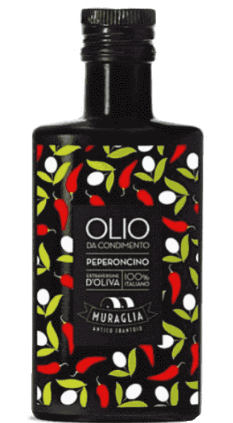 Frantoio Muraglia Olio Extra Vergine di Oliva da condimento Peperoncino - mit Chilischoten