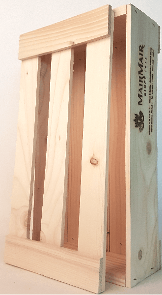 Cassetta di legno da regalo per 2 bottiglie