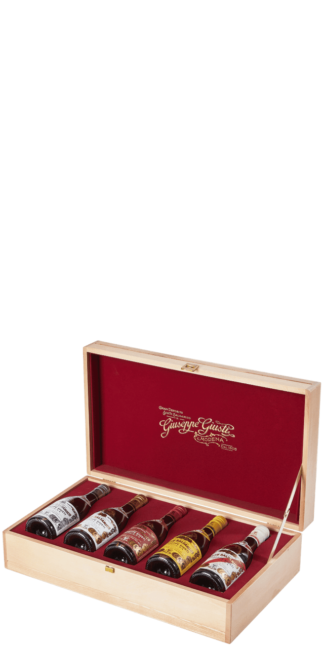 "Collezione Storica" Aceto Balsamico di Modena IGP 5 x 250ml Holzkoffer - Giuseppe Giusti - 250 ml