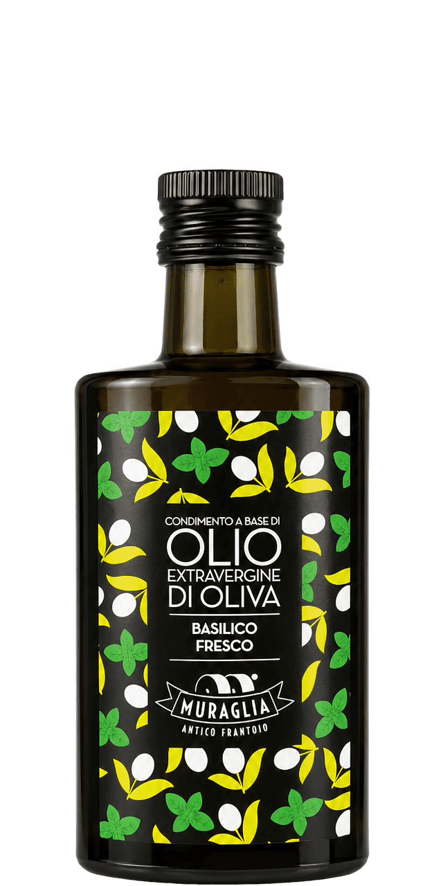 Natives Olivenöl Extra "Aromatico Basilico" mit frischem Basilikum - Frantoio Muraglia - 0,2 L