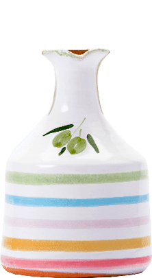 Olio Extra Vergine di Oliva Fruttato Medio Orcio Tonkrug kantig bunt Lamantea 250ml - 0,25 L