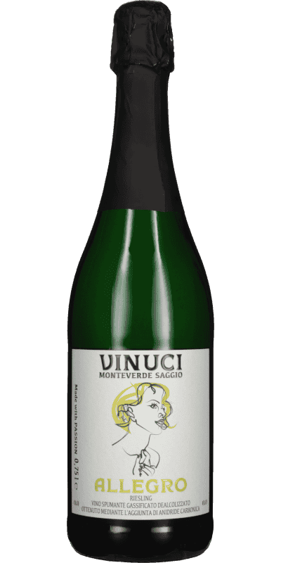 'Allegro' Sparkling Riesling Alcohol Free - Vinuci - 0,75 L / Jahrgang nicht bestätigt