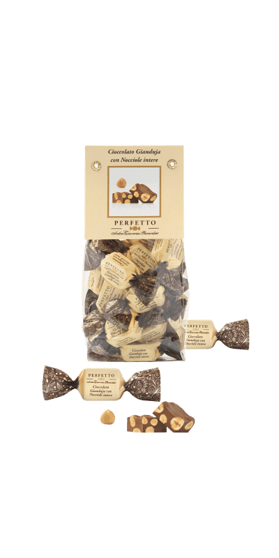 Perfetto Gianduia und ganze Haselnüsse - Antica Torroneria Piemontese - 150 g