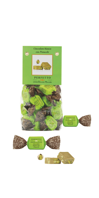 Perfetto Weiße Schokolade mit Pistazien - Antica Torroneria Piemontese - 150 g