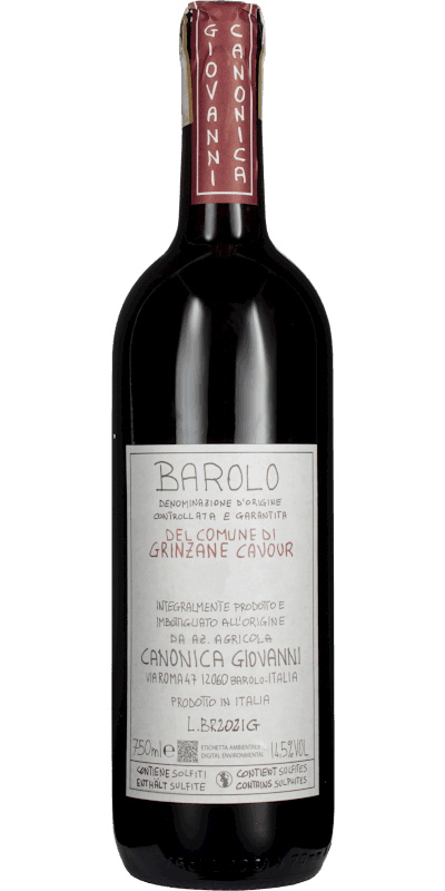 Barolo DOCG Grinzane Cavour - Canonica Giovanni - 0,75 L / 2021 Barolo DOCG Grinzane Cavour - Canonica Giovanni - 0,75 L / 2021