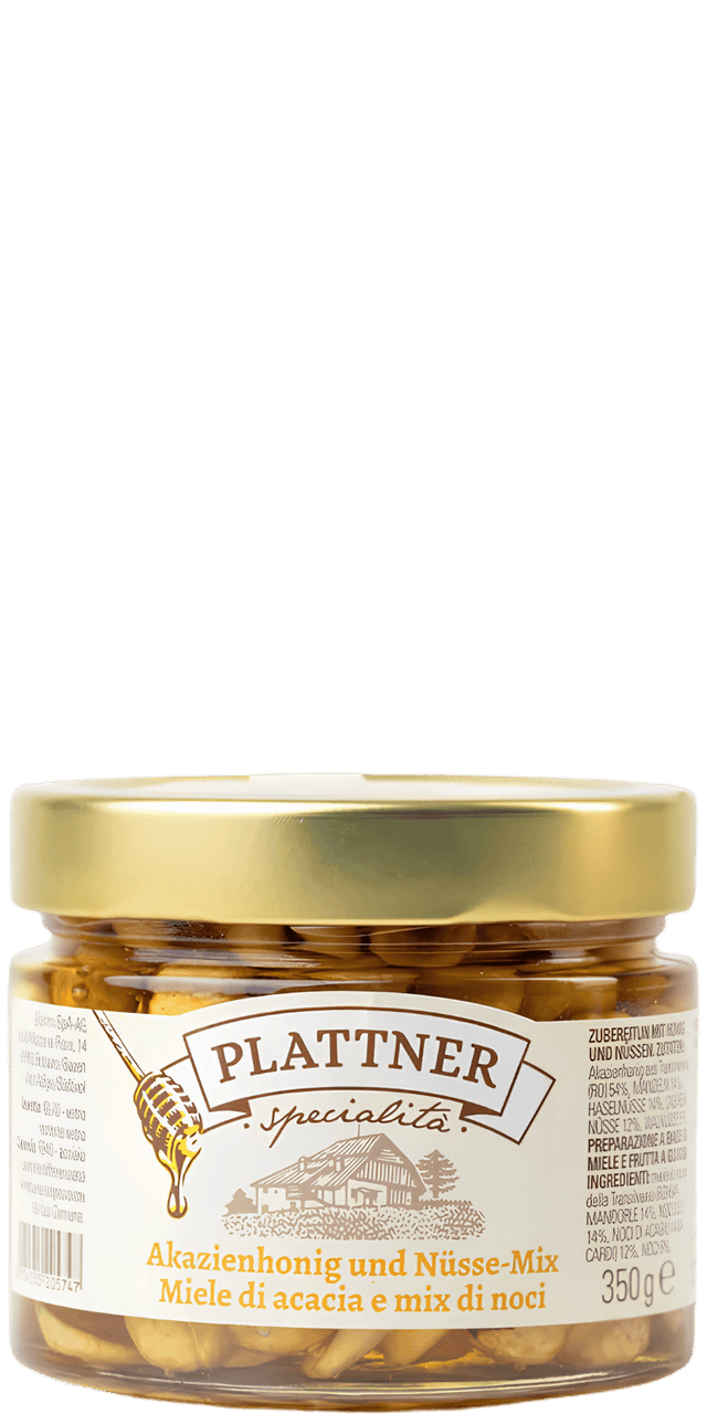 Akazienhonig mit Nüssen - Plattner - 350 g Akazienhonig mit Nüssen - Plattner - 350 g