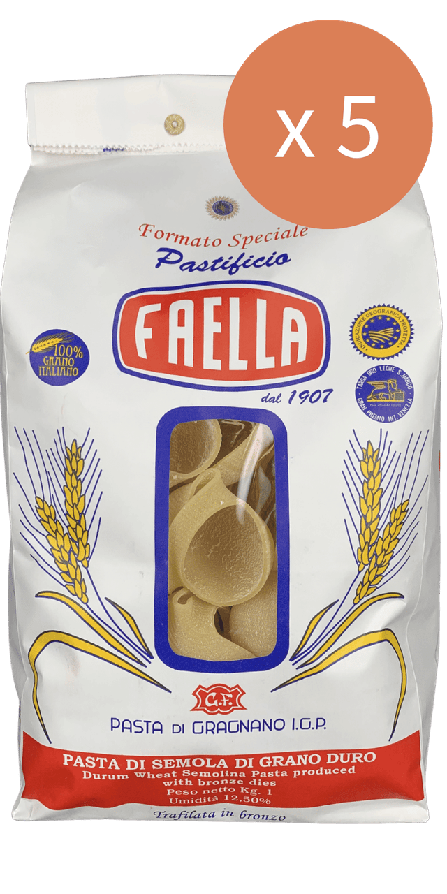Lumaconi Sparpaket 5 x 1kg - Pastificio Faella Pasta di Gragnano IGP - 5 kg Lumaconi Sparpaket 5 x 1kg - Pastificio Faella Pasta di Gragnano IGP - 5 kg