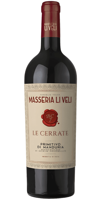 Primitivo di Manduria Le Cerrate Masseria Li Veli - 0,75 L / 2022 Primitivo di Manduria Le Cerrate Masseria Li Veli - 0,75 L / 2022