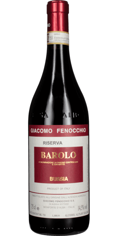 Barolo DOCG Bussia Riserva 90 dì Giacomo Fenocchio - 0,75 L / 2019 Barolo DOCG Bussia Riserva 90 dì Giacomo Fenocchio - 0,75 L / 2019