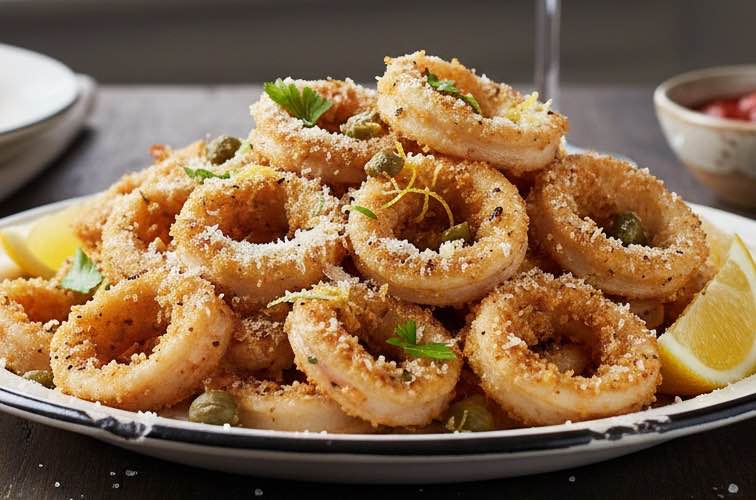 Calamari alla Palermitana Gericht aus der sizilianischen Küche