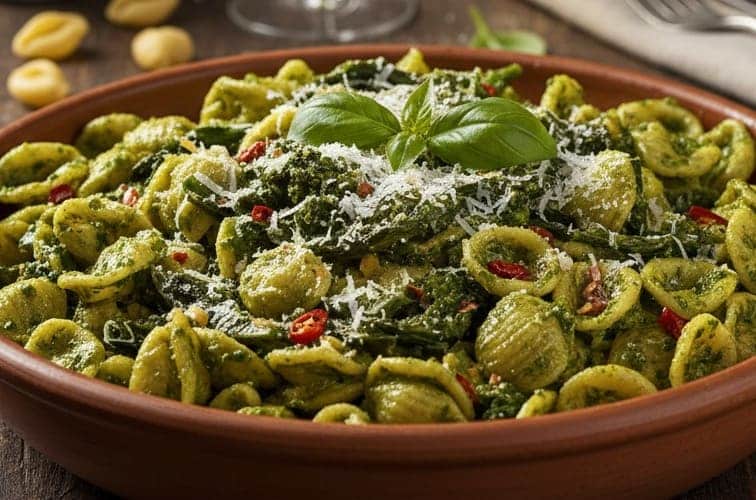 Orecchiette alla Pugliese Pasta Gericht aus Apulien
