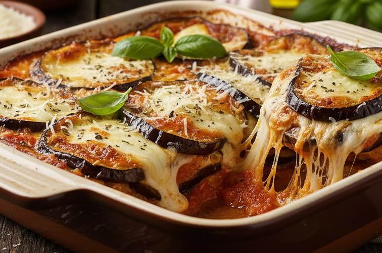 Parmigiana Siciliana ein berühmtes Gericht der italienischen Küche