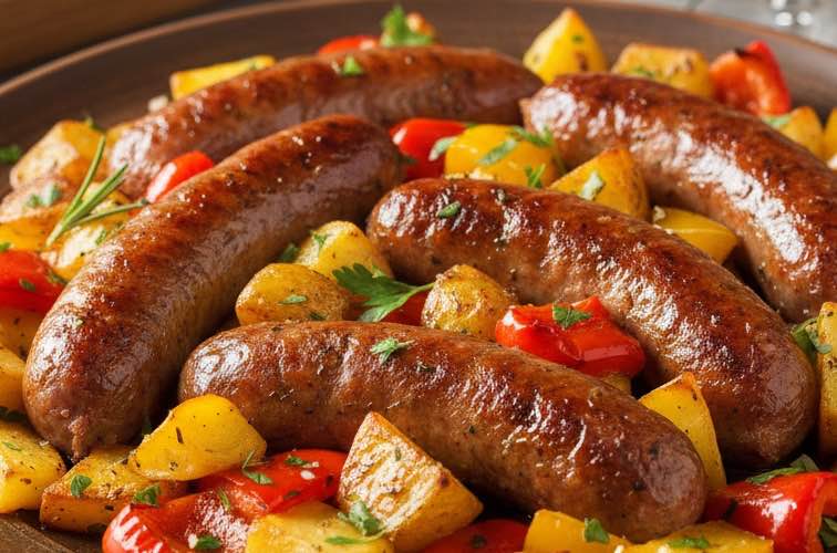 Rezepte mit Salsiccia und Kartoffeln Salsiccia, Kartoffeln und Paprika