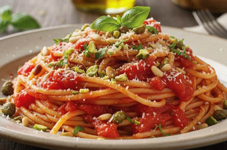 Spaghetti alla Brontese Gericht aus Bronte