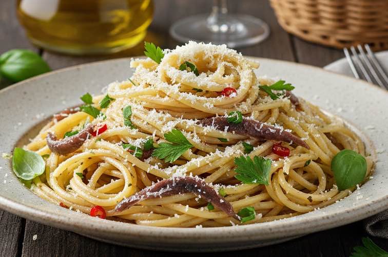 Spaghetti alla Cambiona ein Gericht aus Ligurien
