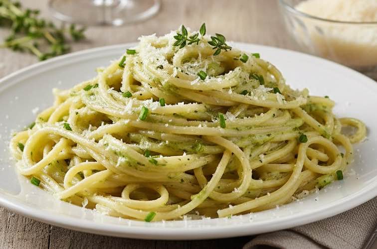 Spaghetti alla Crema di Porro ein einfaches Gericht