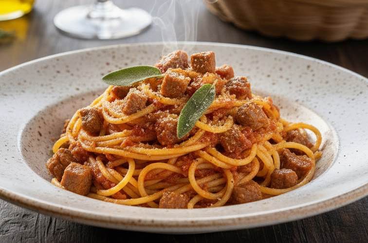 Spaghetti alla Istriana ein Gericht aus der Region Adria