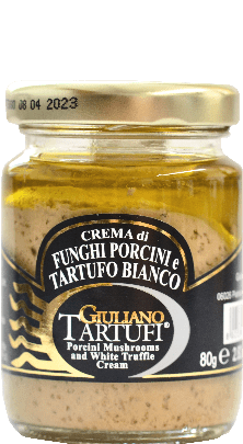 Giuliano Tartufi Creme mit Steinpilzen und Weißem Trüffel 80g