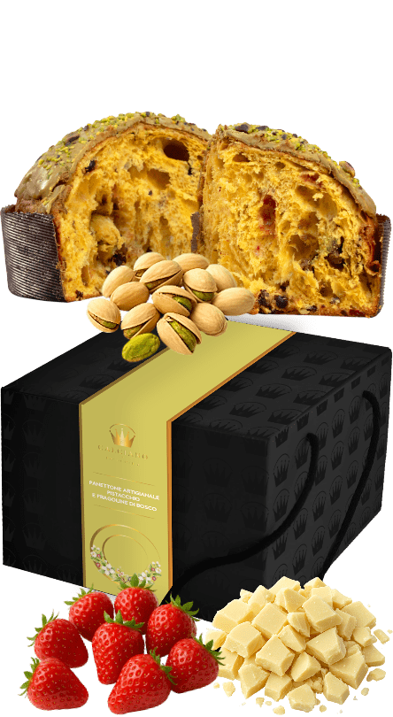 Panettone Pasticceria Calciano Pistazien und Erdbeeren 1 kg
