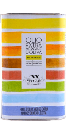 Olio Extra Vergine Fruttato Medio Lattina Arcobaleno Regenbogen Kanister Frantoio Muraglia - 1 L Olio Extra Vergine Fruttato Medio Lattina Arcobaleno Regenbogen Kanister Frantoio Muraglia - 1 L