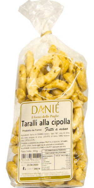 Danieli Taralli alla Cipolla (Zwiebel) 240g