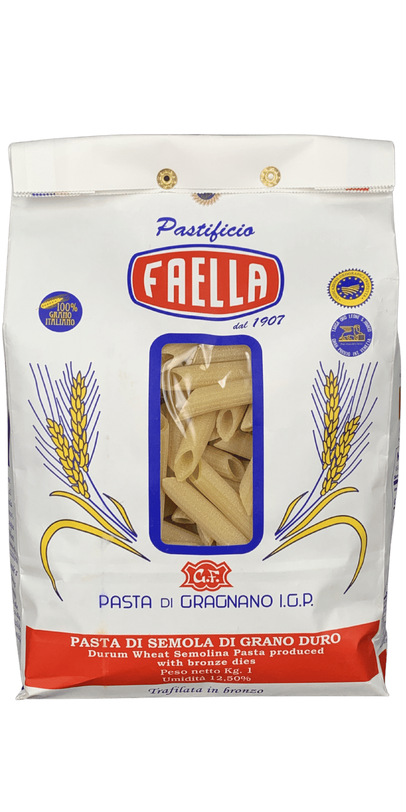 Pastificio Faella Pasta di Gragnano IGP Penne Medie Rigate 1kg