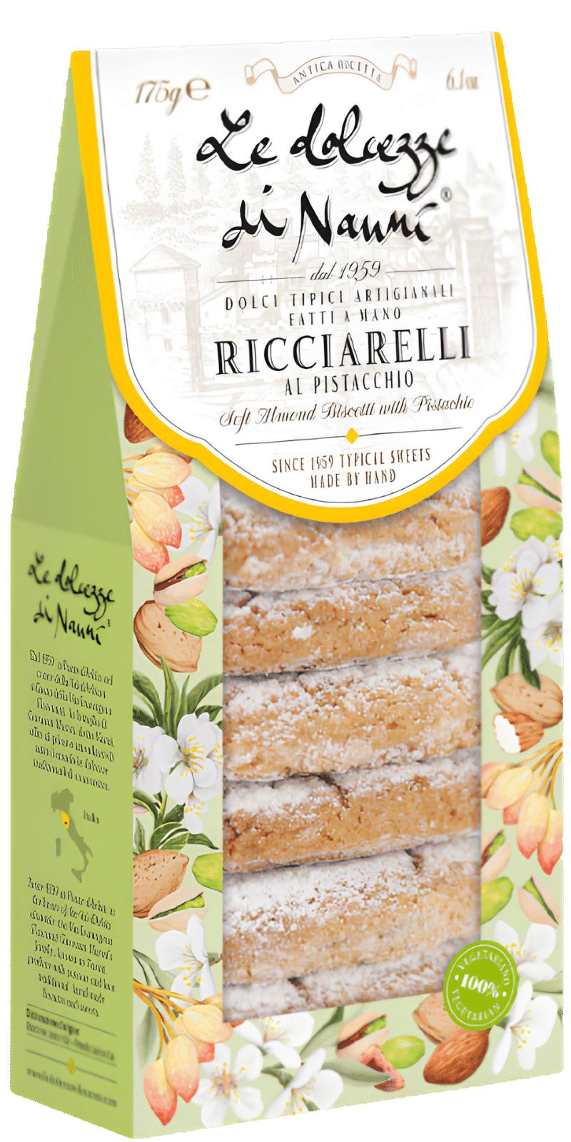 Ricciarelli al Pistacchio 175g - Le Dolcezze di Nanni