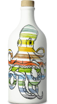 Antico Frantoio Muraglia Keramikflasche Extra Natives Olivenöl im Tonkrug POP ART 'Polpo' 500ml