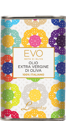 Olio Extra Vergine di Oliva Fruttato Medio motivo Uncinetto Lamantea Lattina 500ml