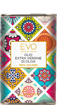 Olio Extra Vergine di Oliva Fruttato Medio motivo Scacchi Lattina Lamantea 500ml