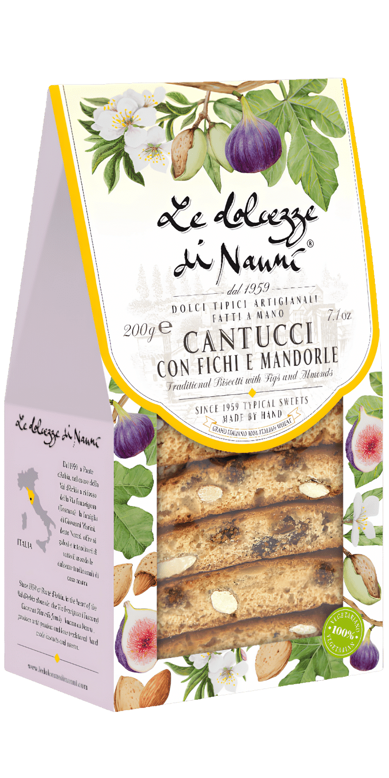 Cantucci Lunghi Fichi e Mandorle 200g - Le Dolcezze di Nanni