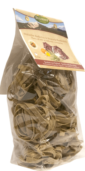 Eggerhof Südtiroler Radicchio & Rosmarin-Bandnudeln 310g - 310 g Eggerhof Südtiroler Radicchio & Rosmarin-Bandnudeln 310g - 310 g