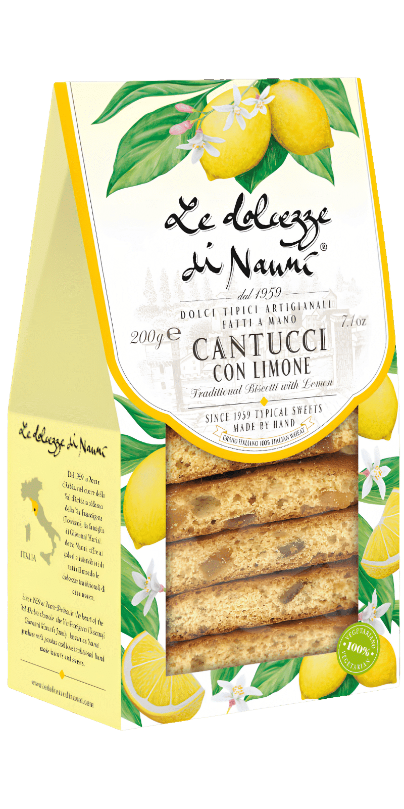 Cantucci Lunghi con Limone 200g - Le Dolcezze di Nanni