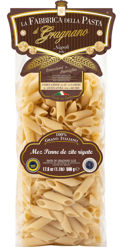 E'Mez Penne 'de zite' Rigate IGP La Fabbrica della Pasta Pasta di Gragnano