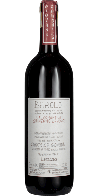Barolo DOCG Grinzane Cavour - Canonica Giovanni - 0,75 L / 2021 Barolo DOCG Grinzane Cavour - Canonica Giovanni - 0,75 L / 2021