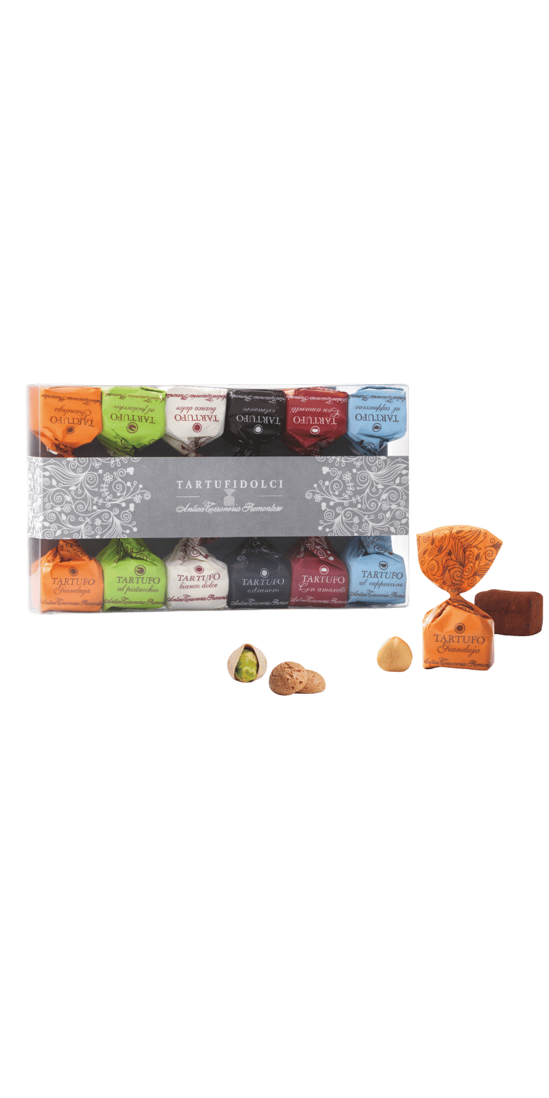 Tartufi misti 12stk - Antica Torroneria Piemontese - 165 g Tartufi misti 12stk - Antica Torroneria Piemontese - 165 g