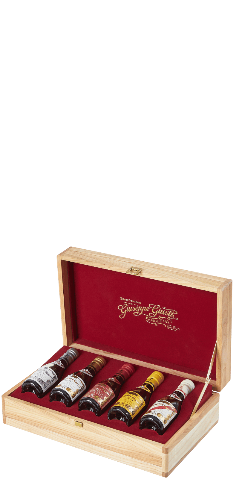 'Collezione Storica' Aceto Balsamico di Modena IGP 5 x 100ml Holzkoffer - Giuseppe Giusti - 100 ml 'Collezione Storica' Aceto Balsamico di Modena IGP 5 x 100ml Holzkoffer - Giuseppe Giusti - 100 ml