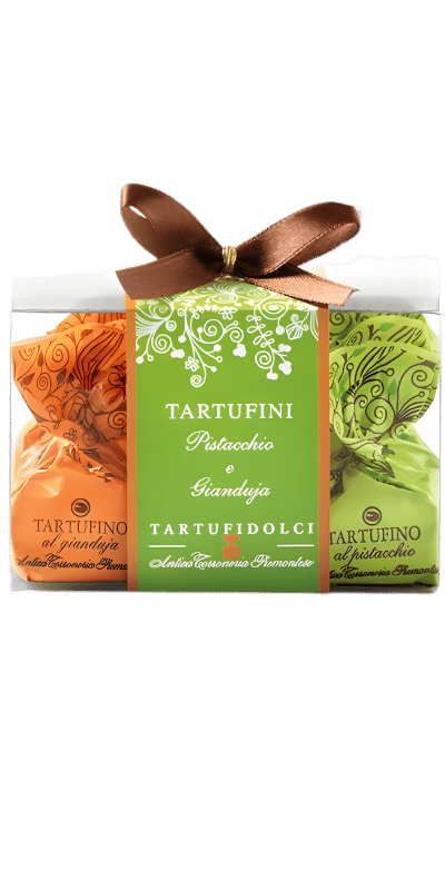 Tartufini Pistacchio e Gianduja 9stk - Antica Torroneria Piemontese - 63 g Tartufini Pistacchio e Gianduja 9stk - Antica Torroneria Piemontese - 63 g