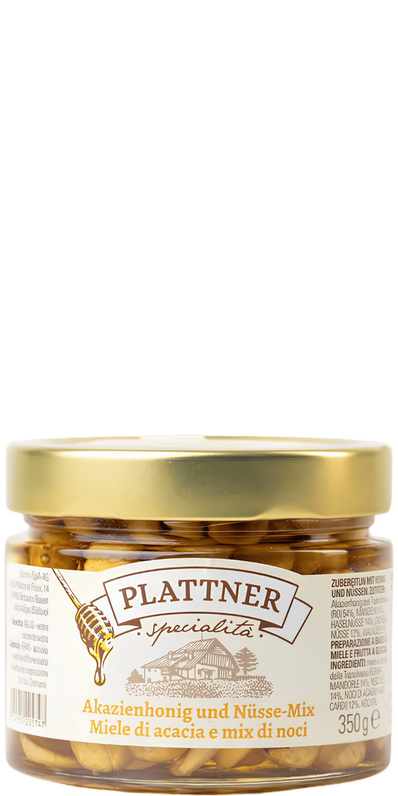 Akazienhonig mit Nüssen - Plattner - 350 g Akazienhonig mit Nüssen - Plattner - 350 g