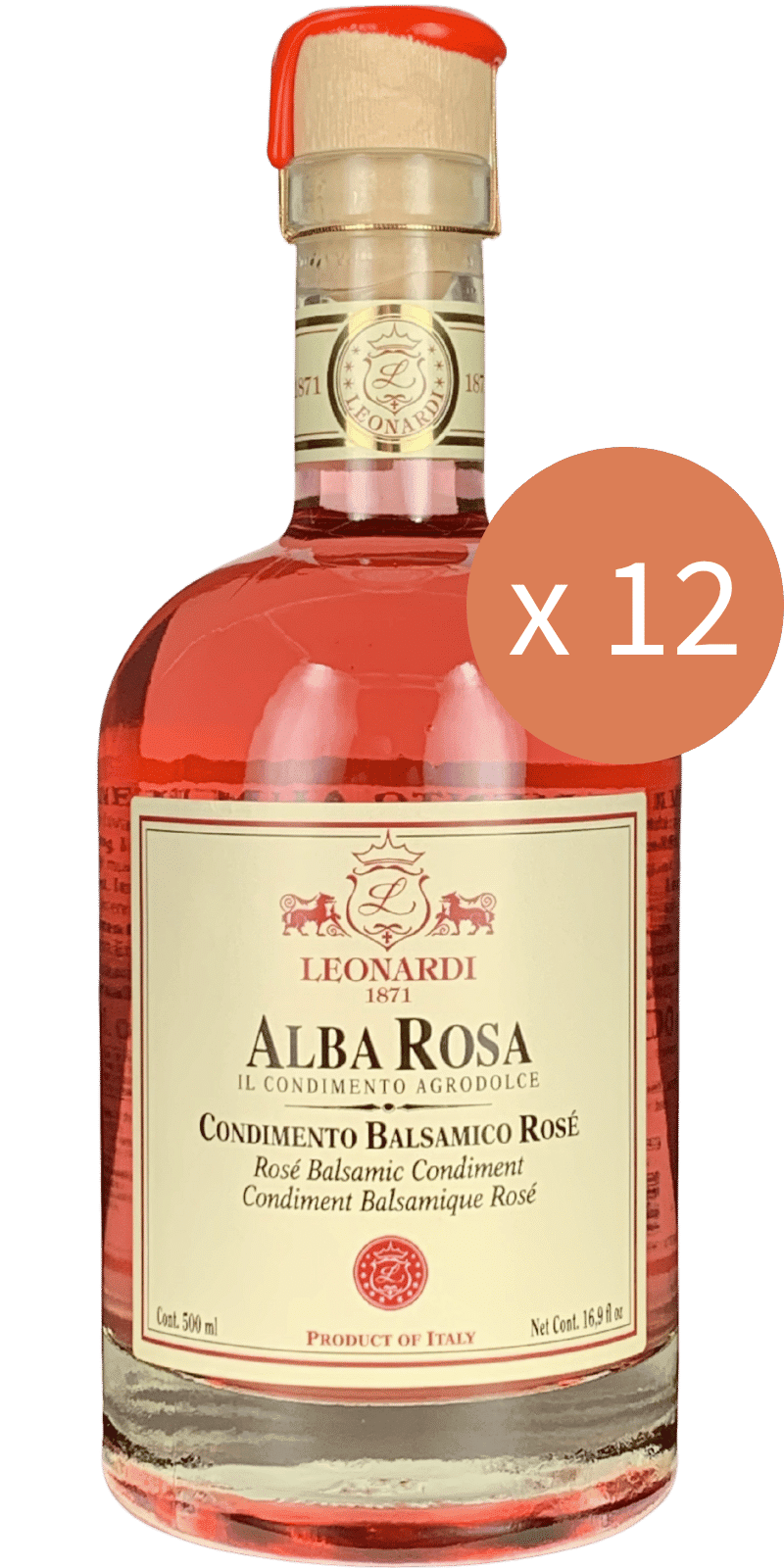 12er Sparpaket - Acetaia Leonardi Alba Rosa Condimento Balsamico Rosé - 6 L 12er Sparpaket - Acetaia Leonardi Alba Rosa Condimento Balsamico Rosé - 6 L
