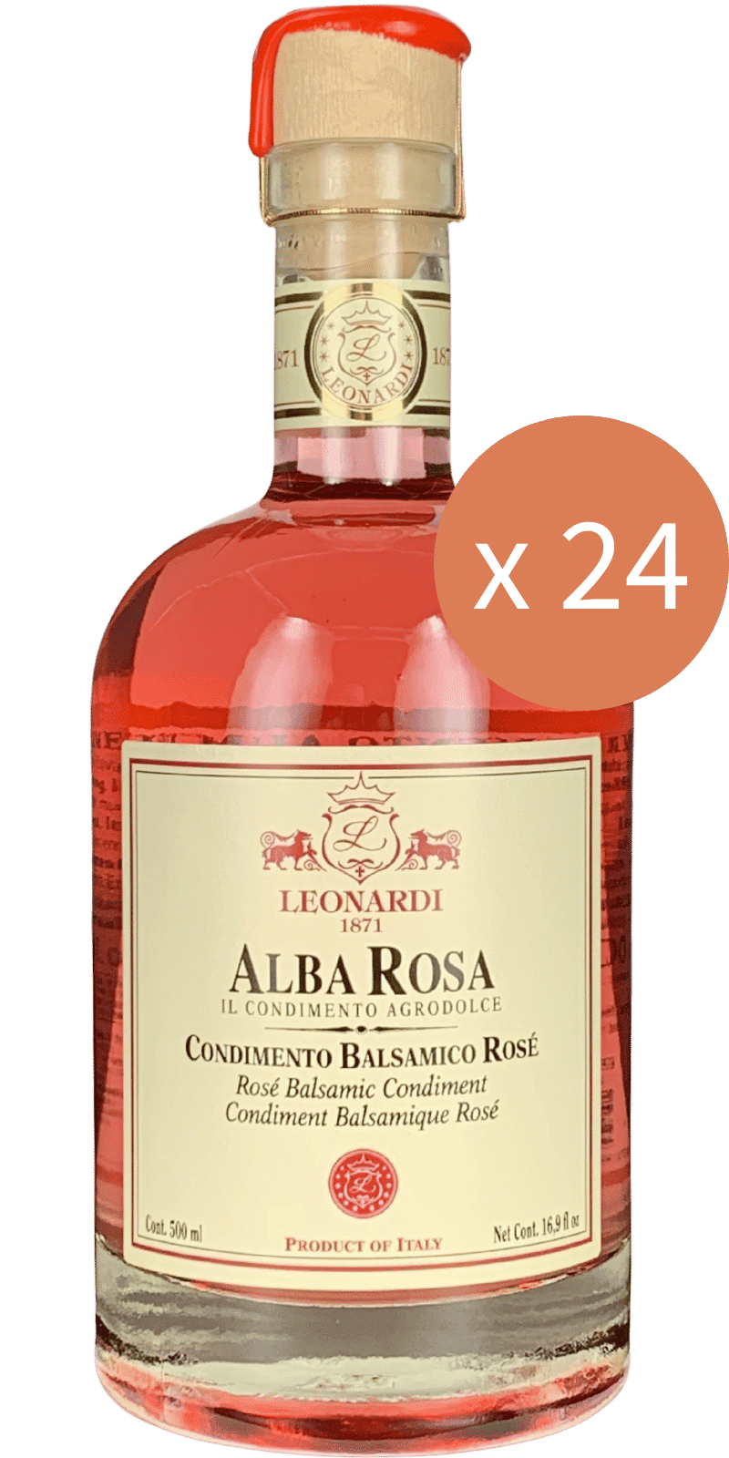24er Sparpaket - Acetaia Leonardi Alba Rosa Condimento Balsamico Rosé - 12 L 24er Sparpaket - Acetaia Leonardi Alba Rosa Condimento Balsamico Rosé - 12 L